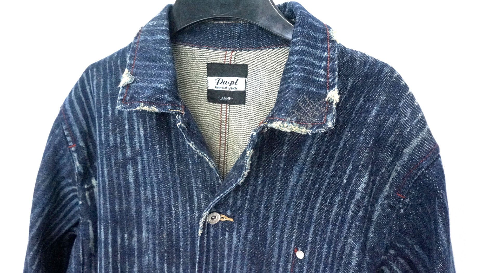 Distressed Denim - Japan Striped Indigo Jacket Kapital Inspired - 3