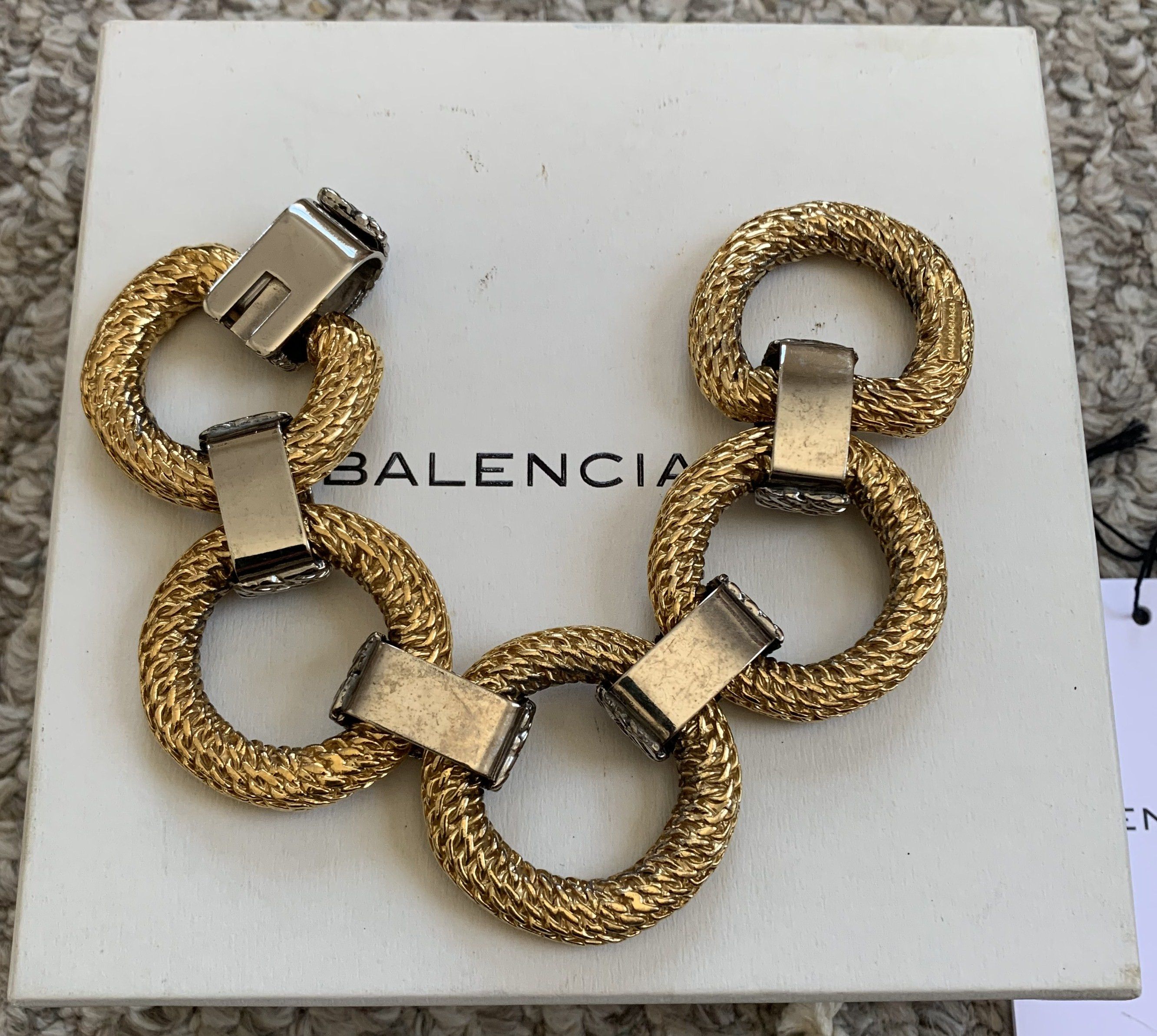 Balenciaga Two Tone Chain Link Bracelet - 3