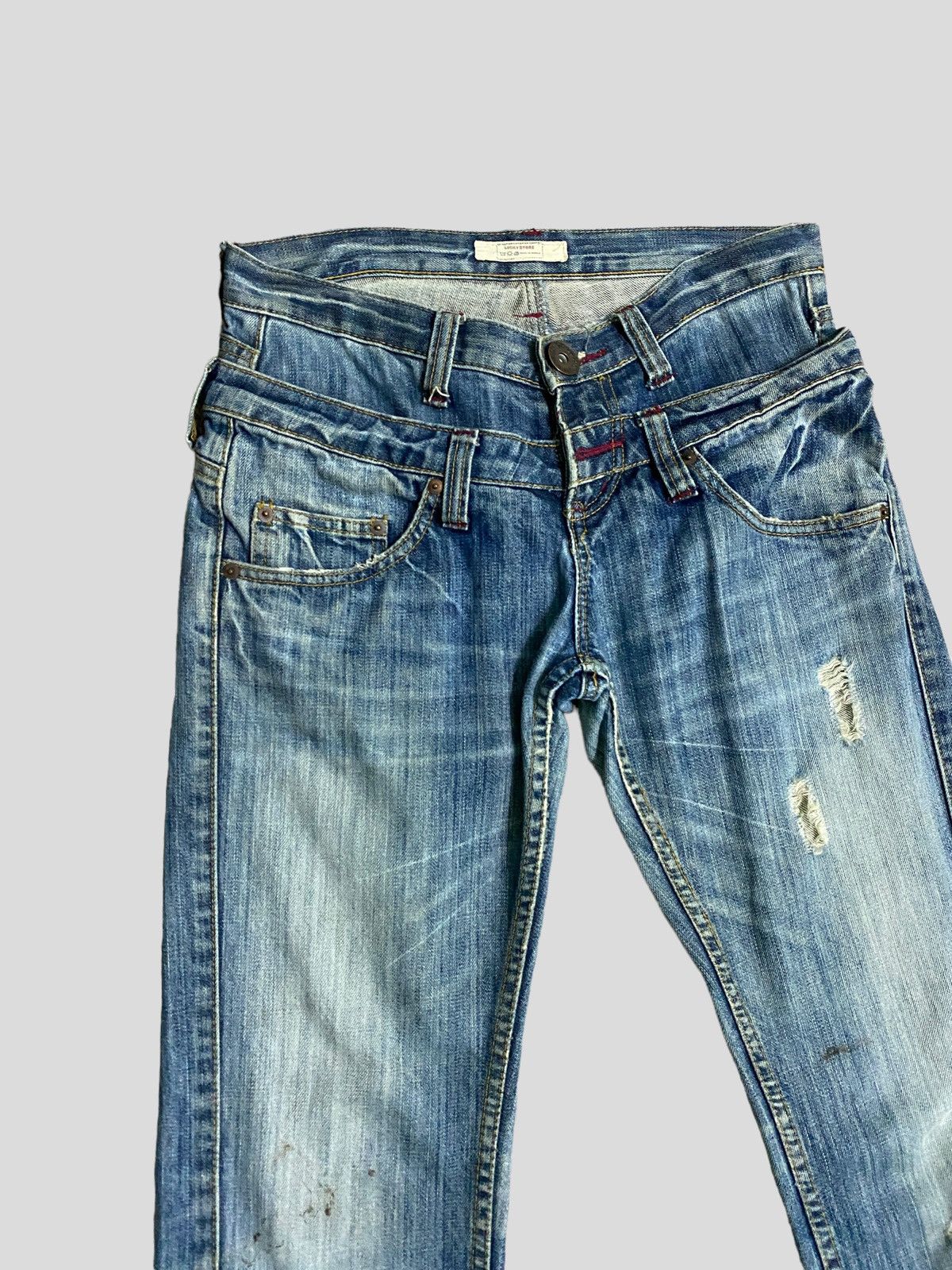 Vintage - LUCKY STORE DOUBLE WAIST DISTRESSED DENIM - 5