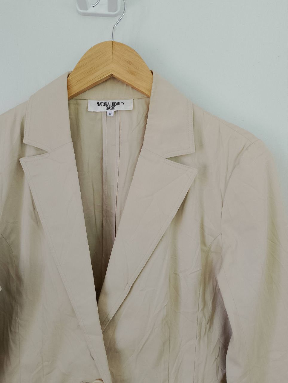 Archival Clothing - NATURAL BEAUTY BASIC Beige Single Breasted Suit Blazer - 5