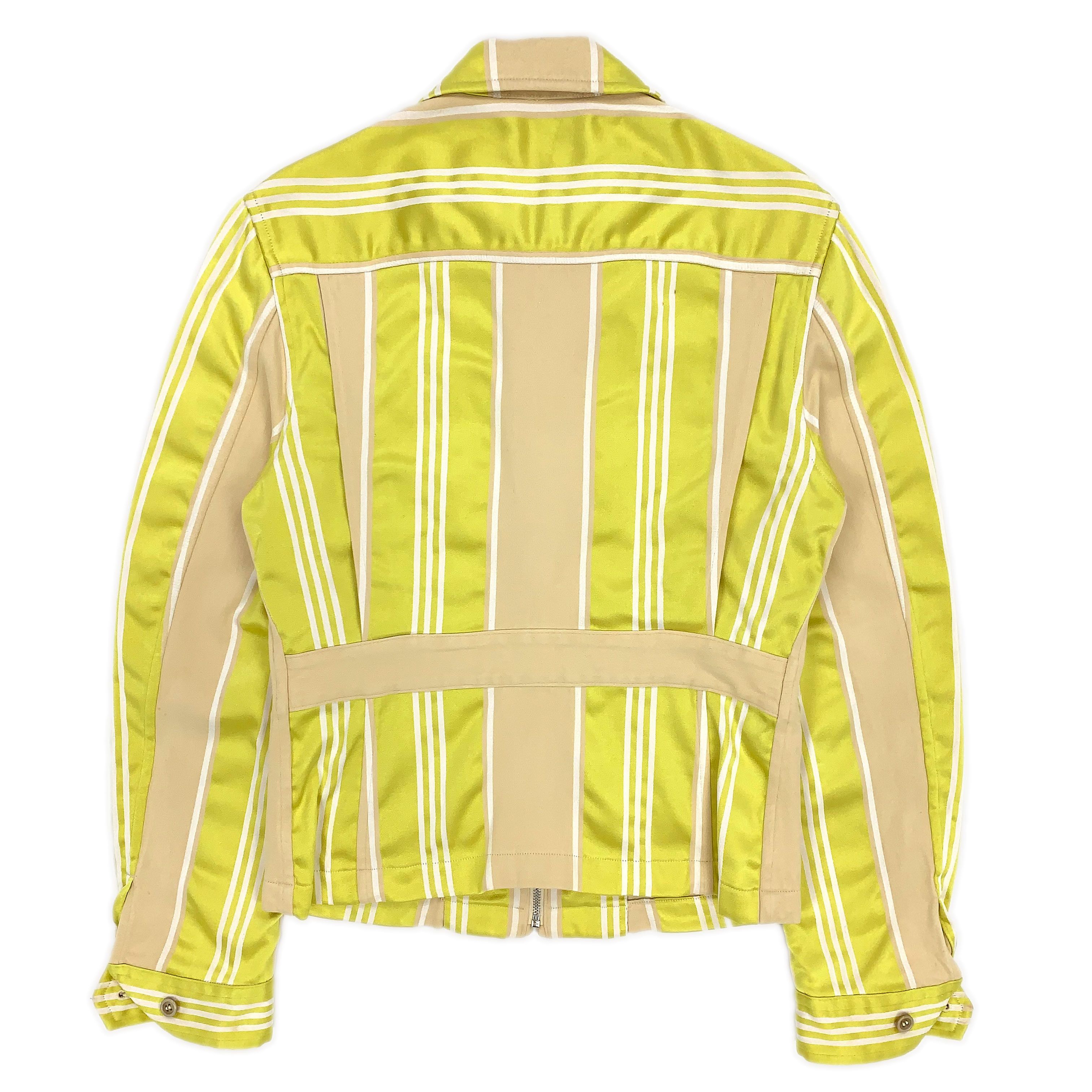 SS00 Shiny Striped Cotton Jacket - 3