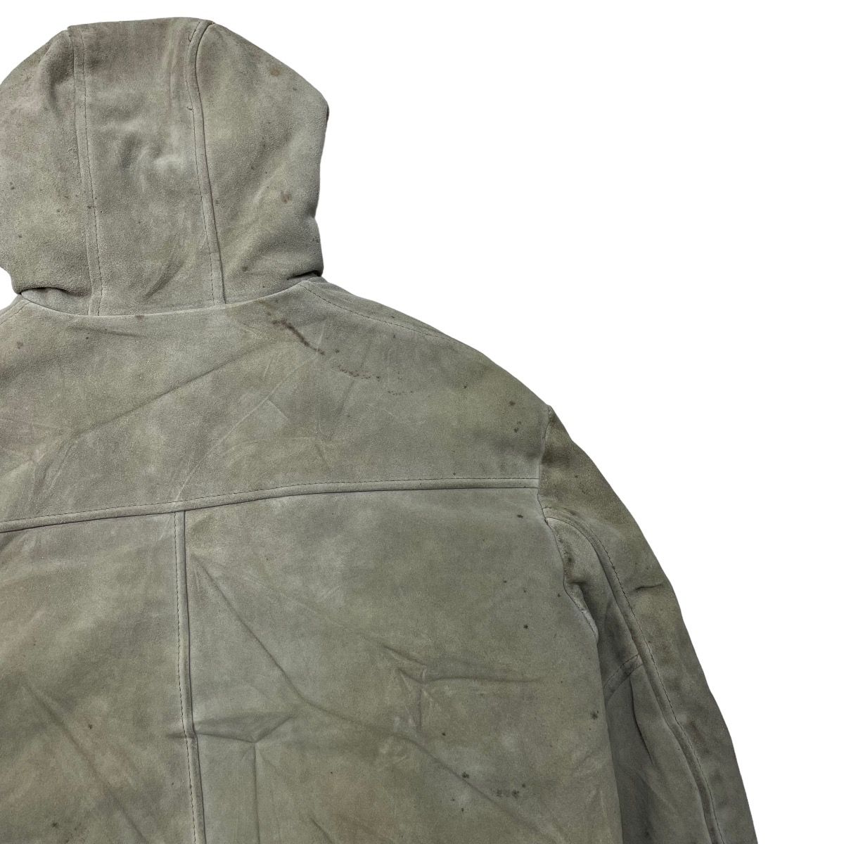 👉Vintage Schott Suede Leather Shearling Hooded Jacket - 10