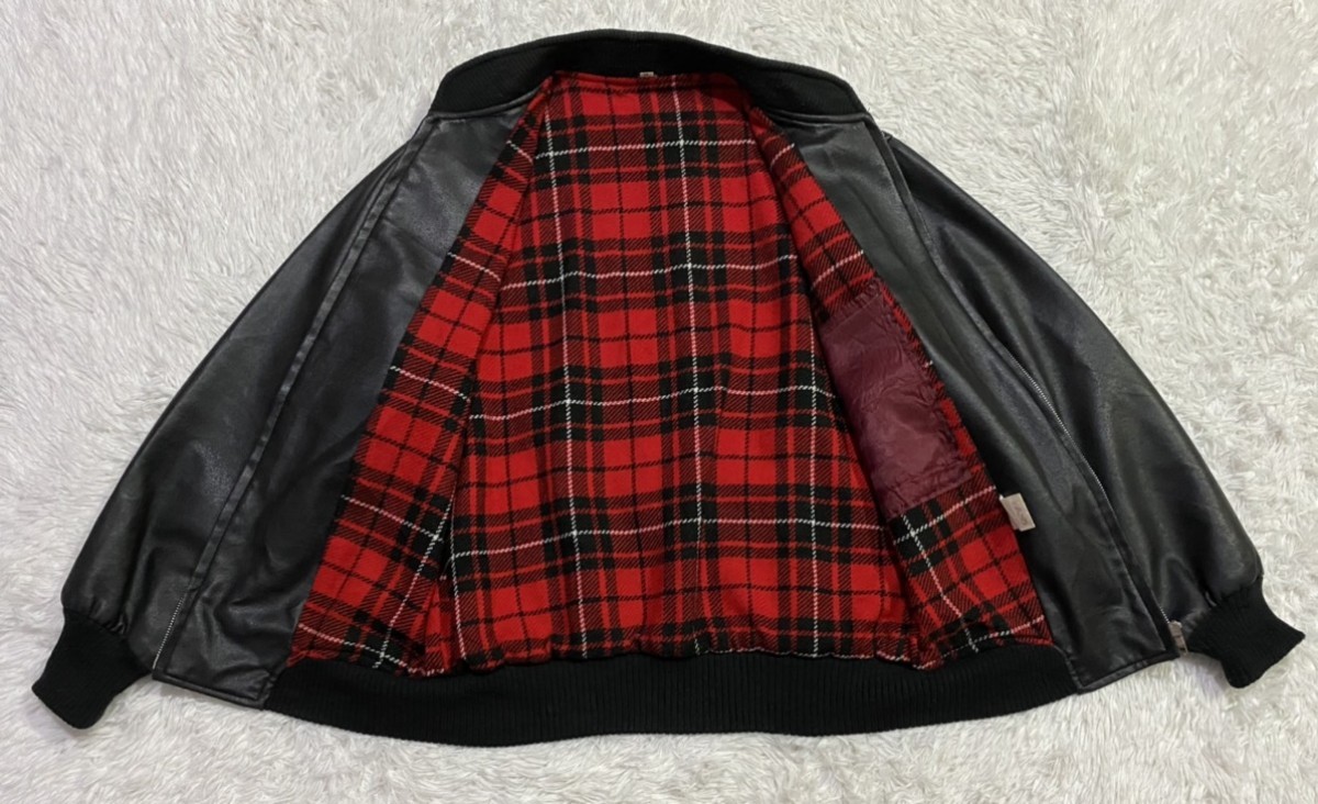 Unbranded - Lightweight Leather MA-1 Style Made in Japan - 7