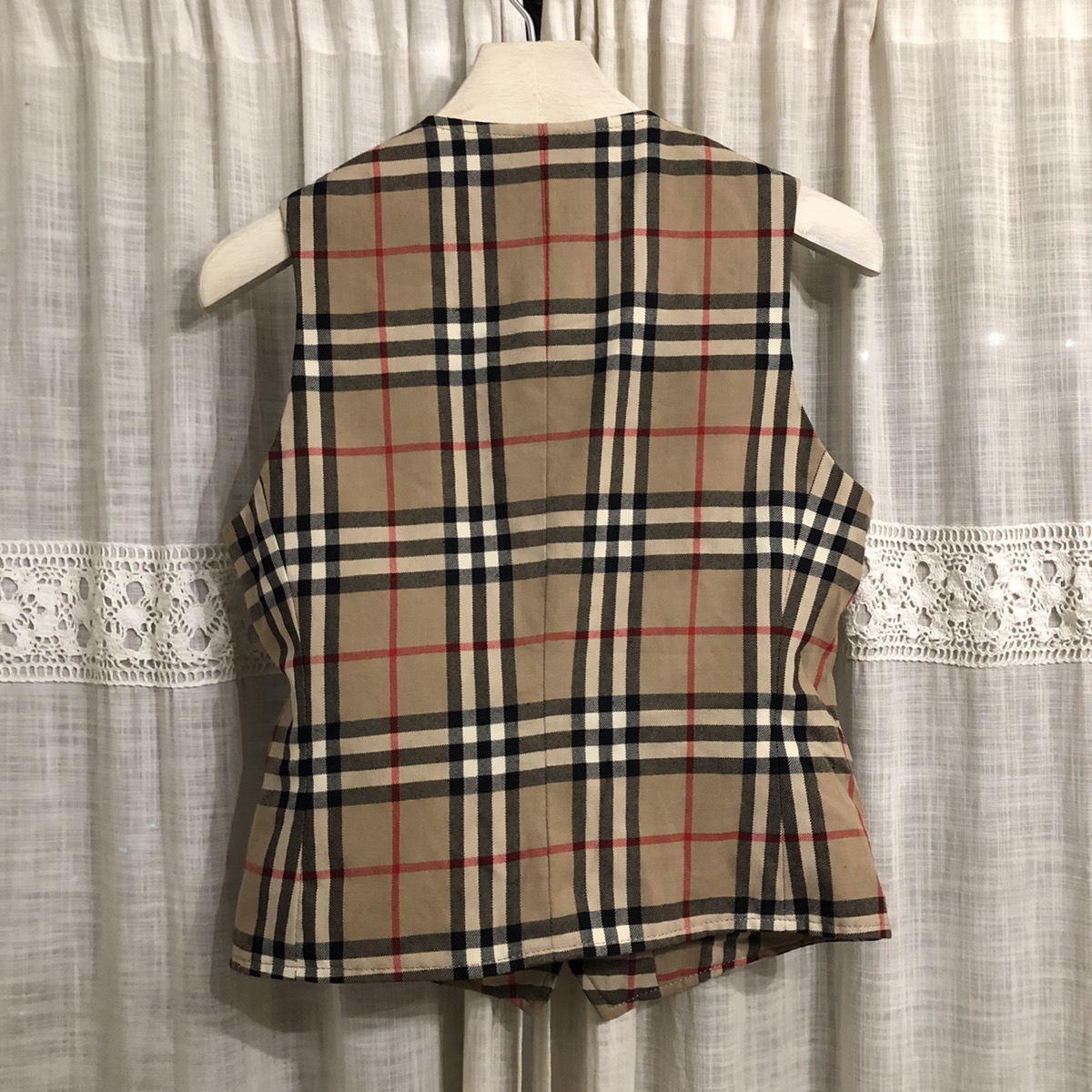 Vintage burberry checked vests - 7