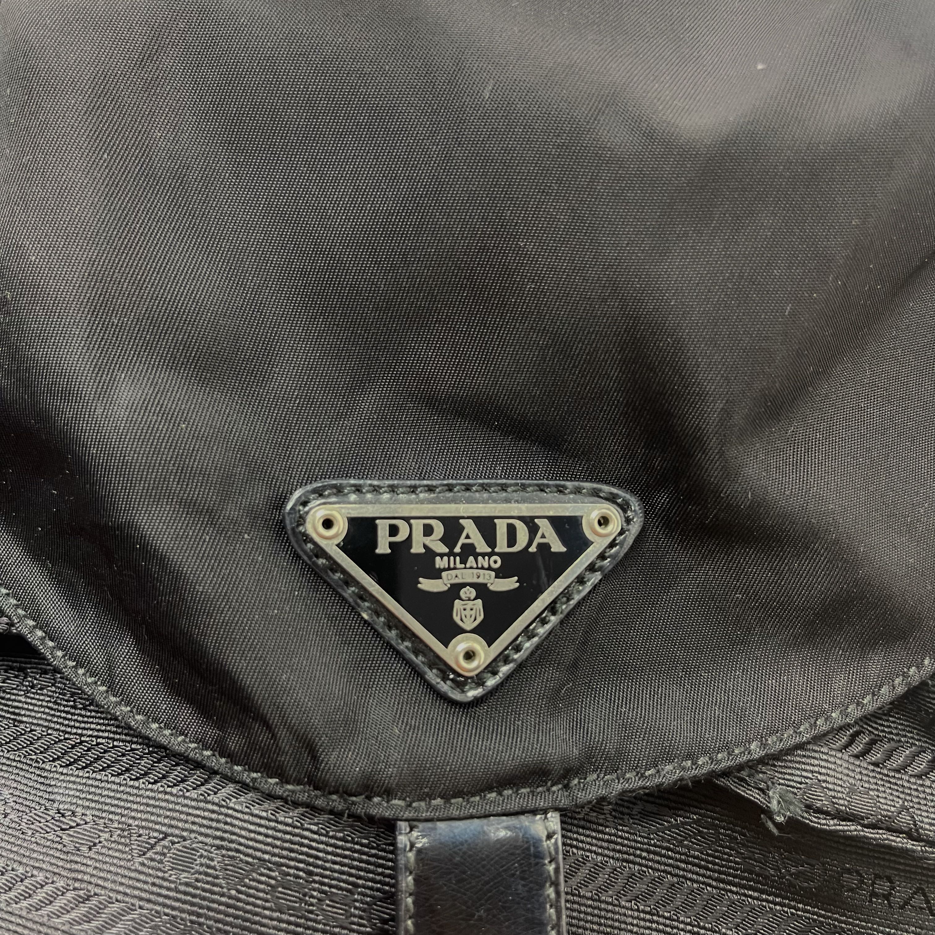Vintage Prada Black Nylon Backpack - 6