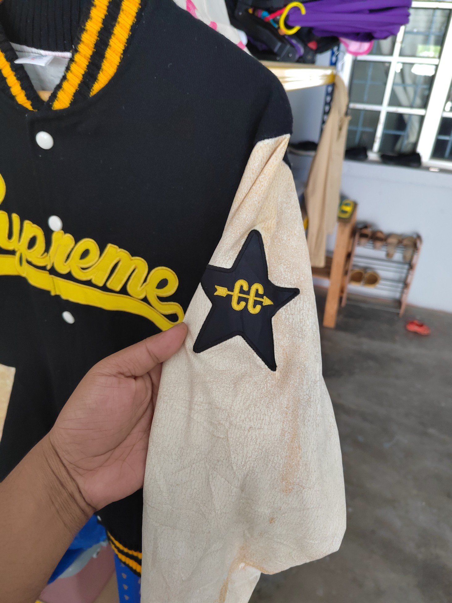supreme sacred heart varsity Jacket - 3