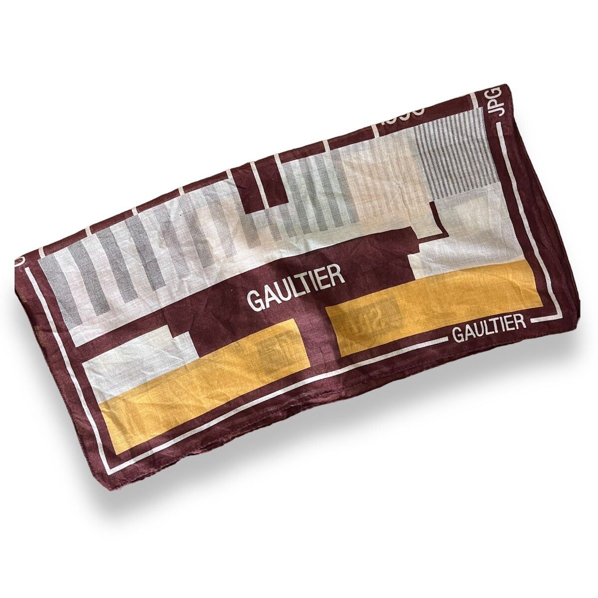 Vintage Jean Paul Gaultier Scarf Handkerchief Pocketsquare - 6