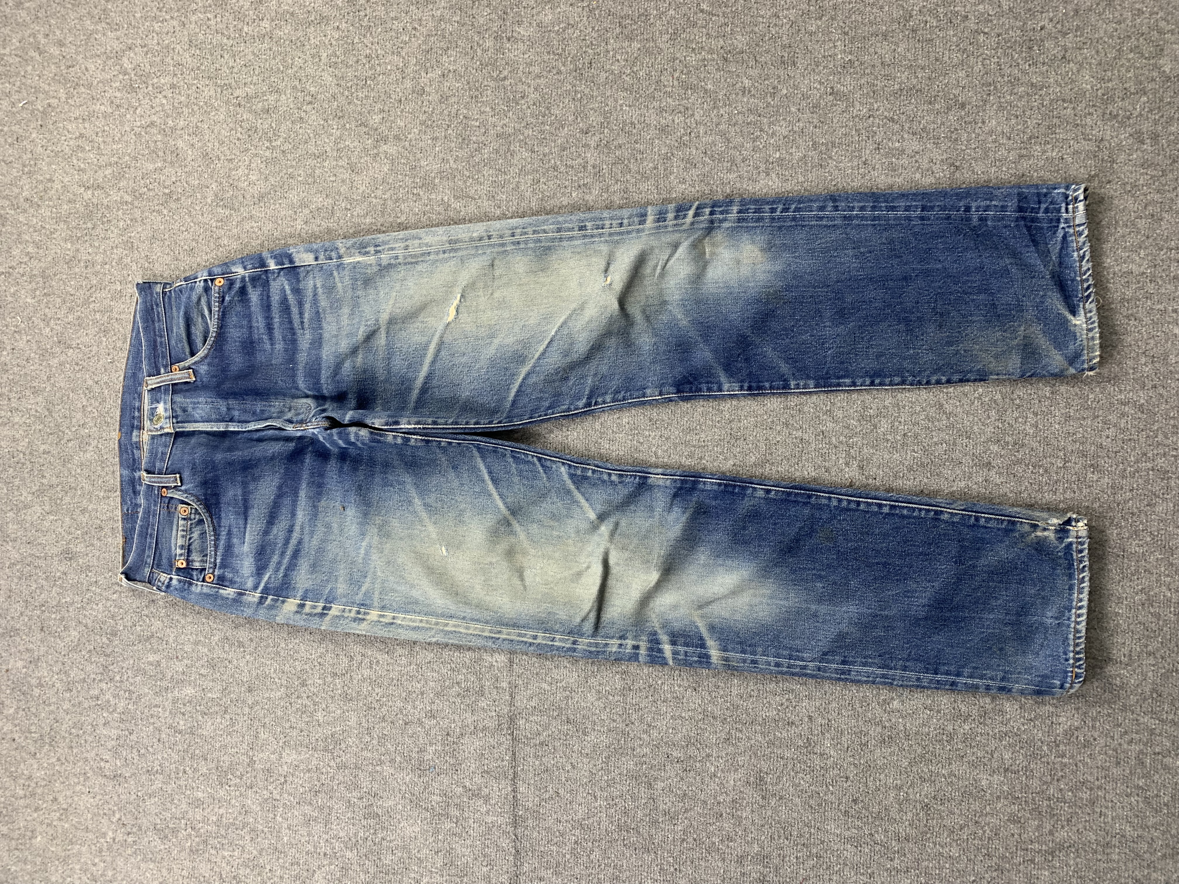 Vintage - Vintage LVC 90s Levis 501 Big E Selvedge Faded Blue Jeans - 2