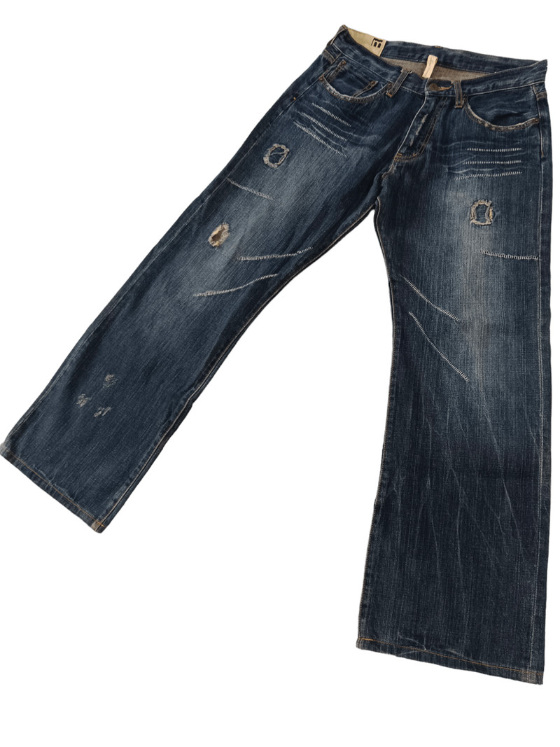 Japanese Brand - Modish Style Seditionaries Minimalist Wide Leg Denim - 1