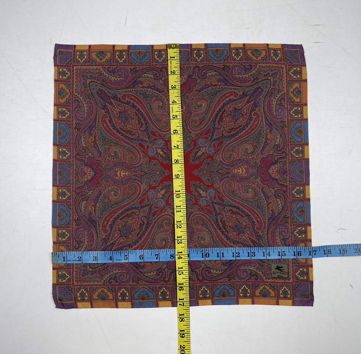 etro silk handkerchief pocket square - 5