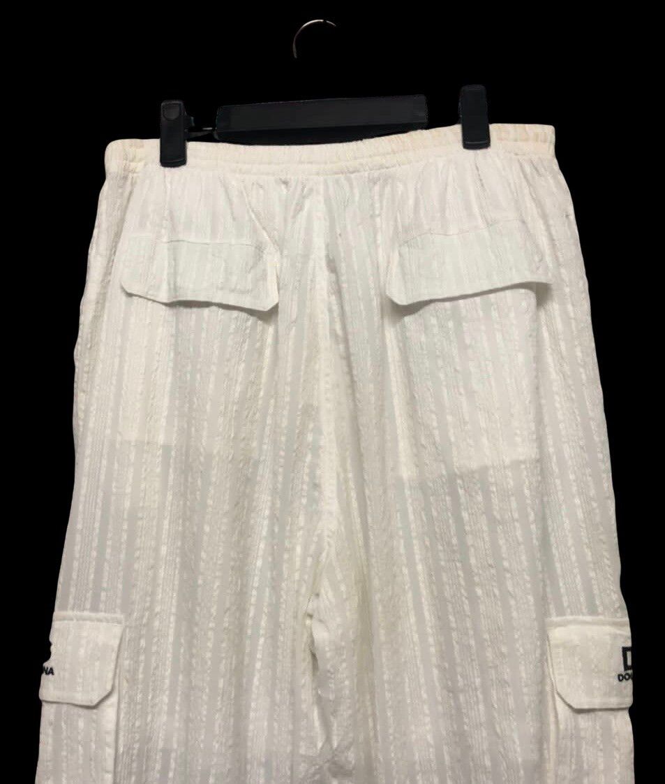 Vtg🔥D&G Cotton Linen Drawstring Hbt Style Cargo Pants - 6