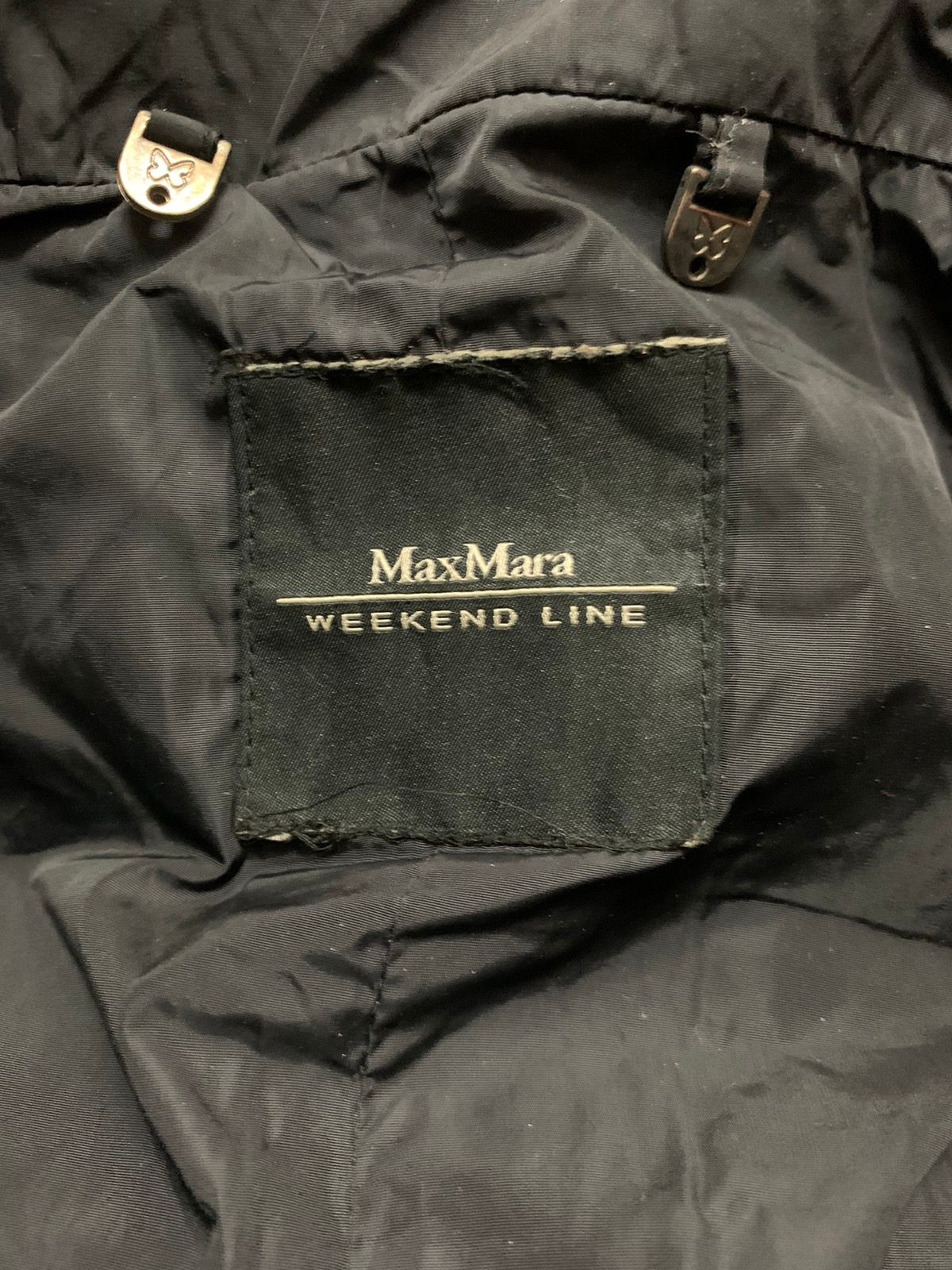 Vintage Max Mara Puffer Collar Faux Fur Long Jacket - 10