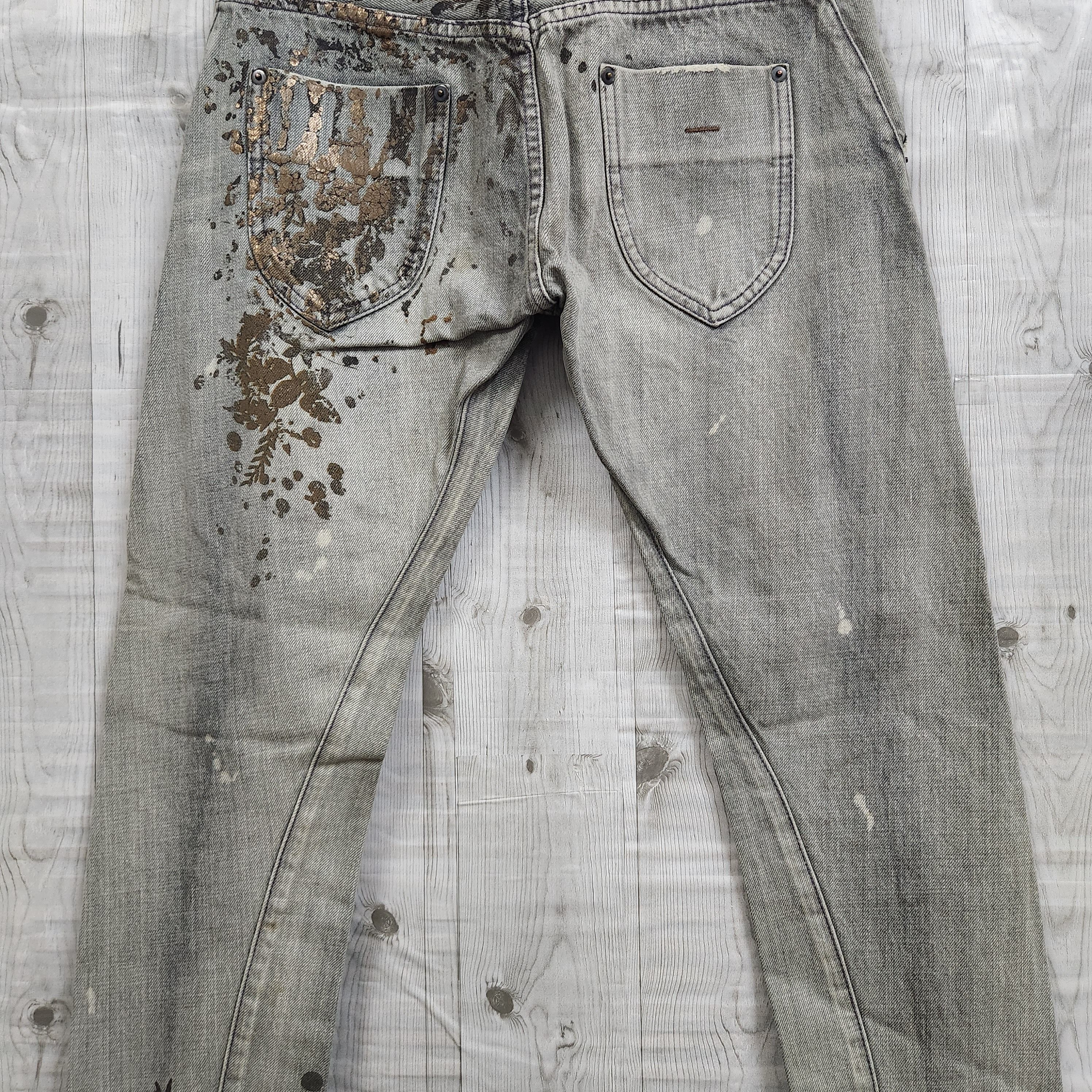 Japanese Brand - Vintage RNA Arts Splattered Denim Jeans Japan - 9