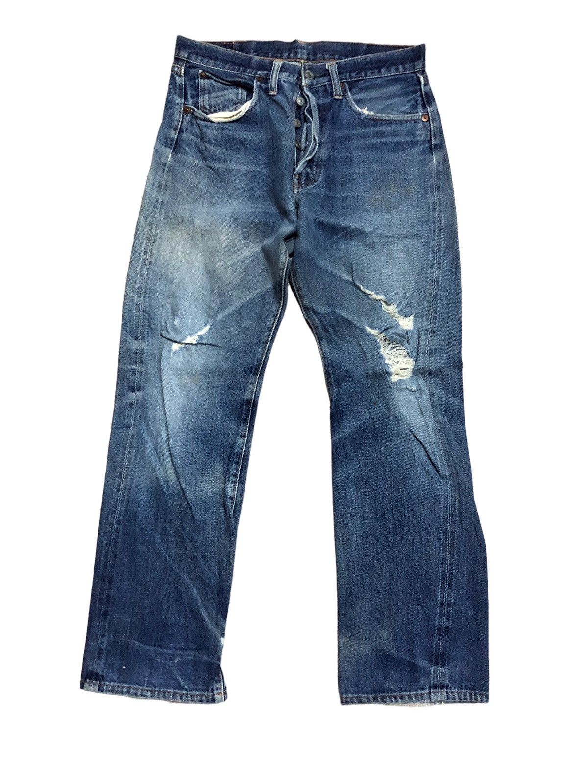 Denime selvedge denim pants - 1