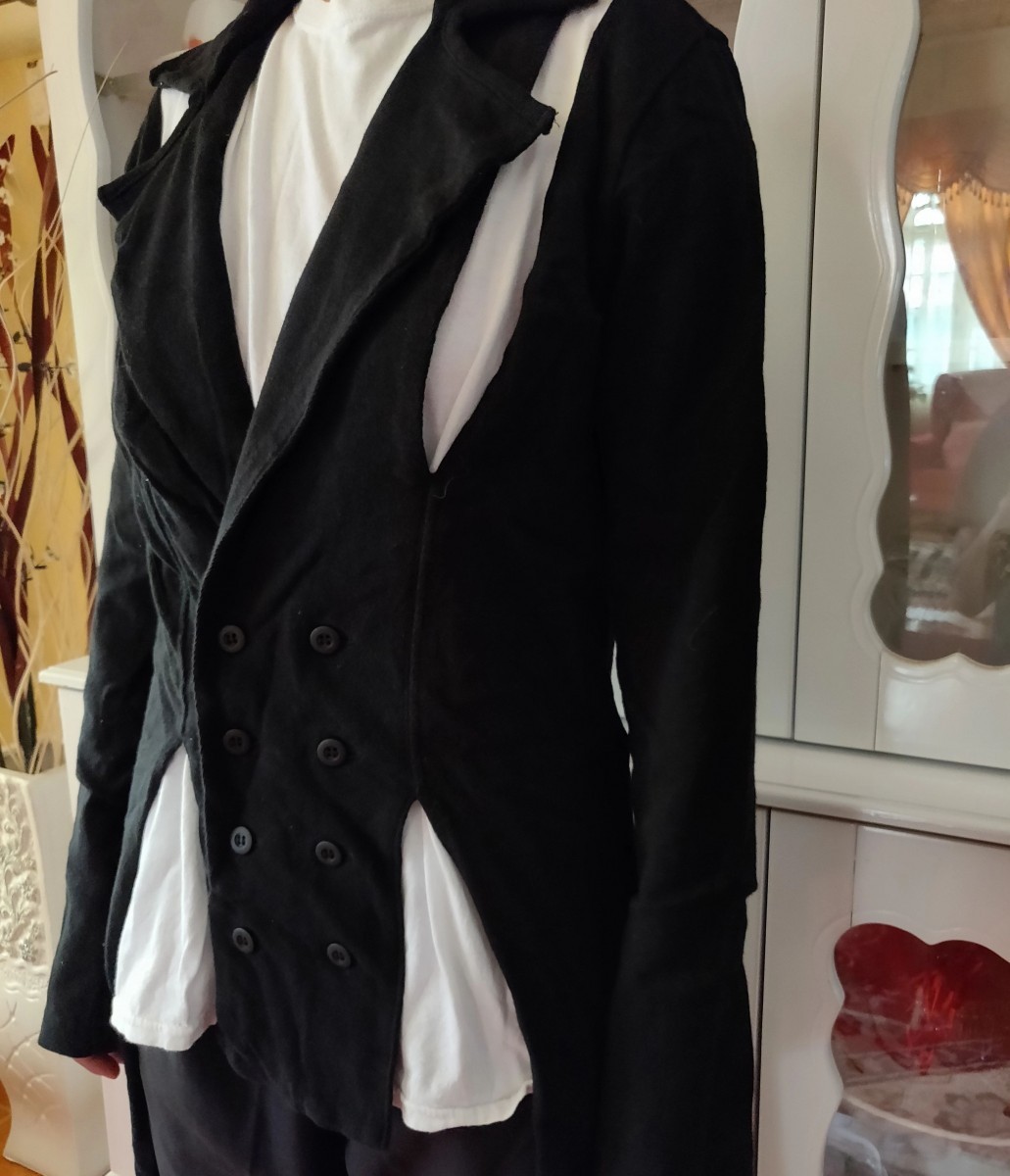 Limi Feu - Off-Shoulder Cardigan Coat Long Jacket - 11
