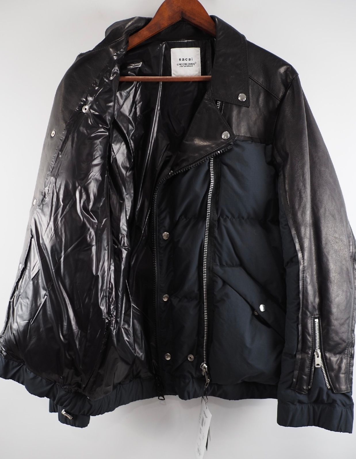 Sacai x Undercover Edition Leather Double Rider's Jacket - 3