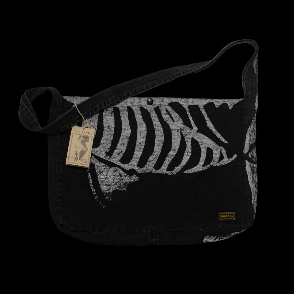 14OZ Skeleton Ribcage Shoulder Bag