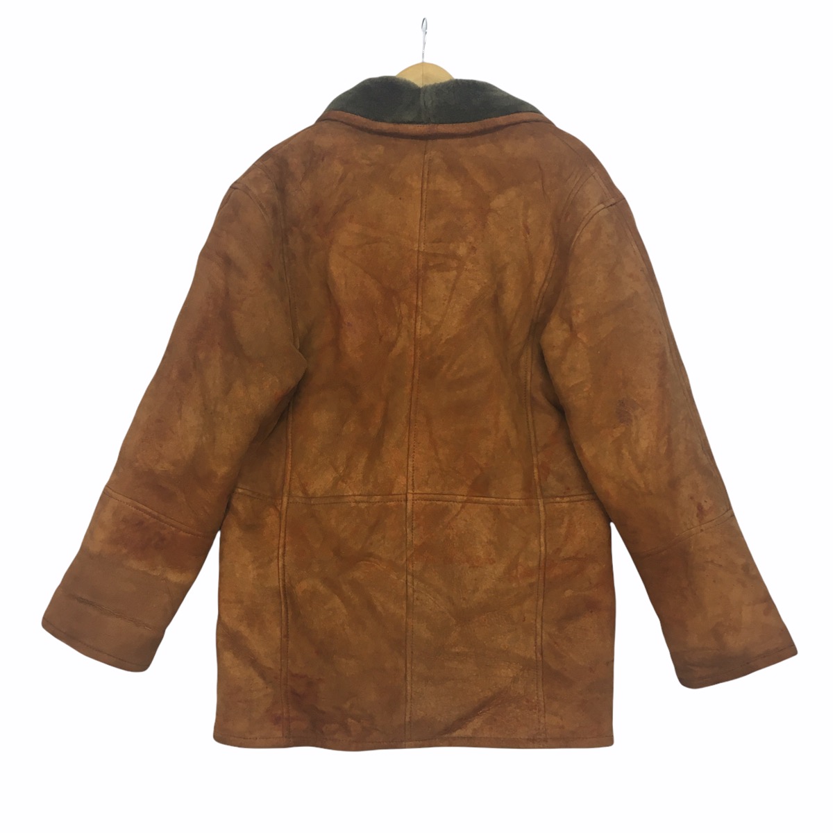 Italian Designers - Vtg TEODEM ITALY SHEARLING Genuine Leather Suede Jacket Coat - 6