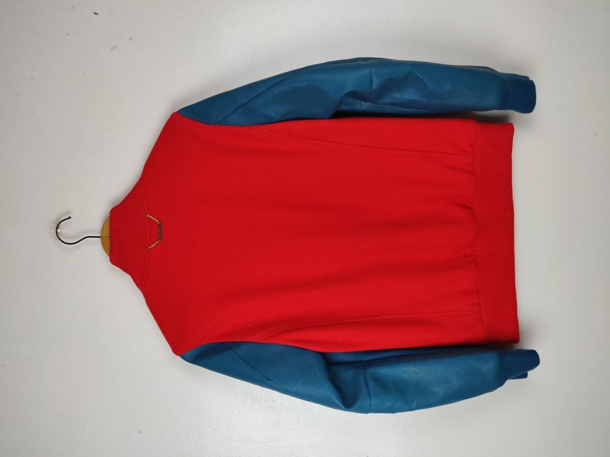 Bomber Jacket - Dowbl Japan Two Tone Bomber Varsity Jacket Streetwear - 8