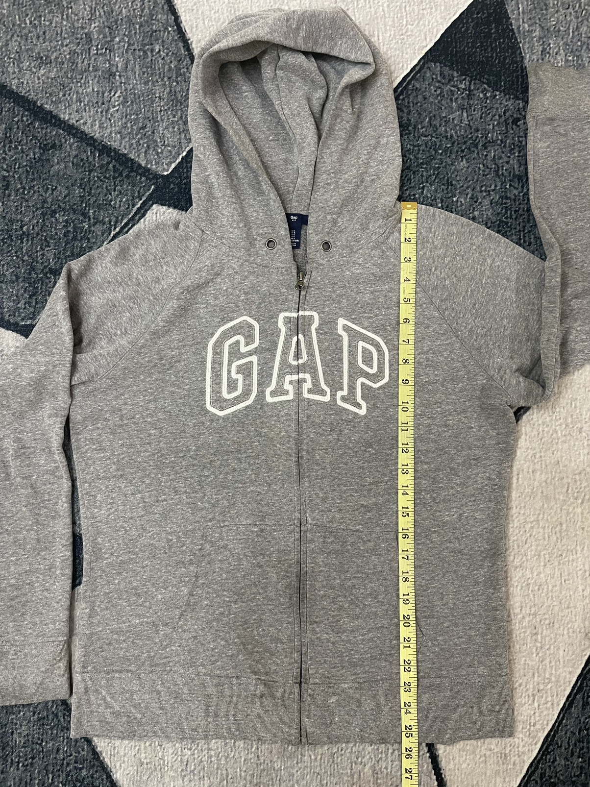 Gap - GAP zip up Hoodie Spell Out Streetwear / Vintage - 5