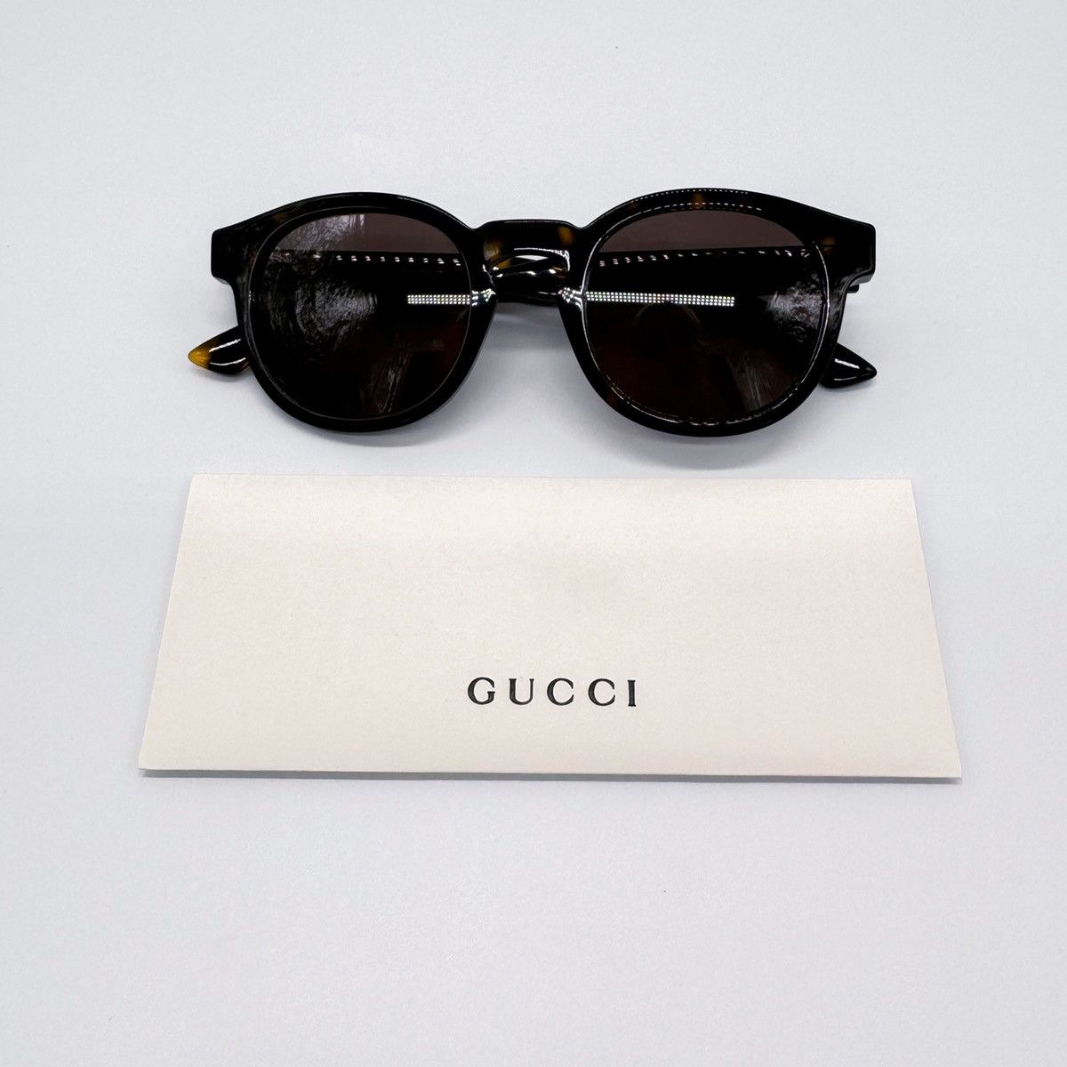 NEW GUCCI GG0825S 002 HAVANA BROWN ROUND UNISEX SUNGLASSES - 10