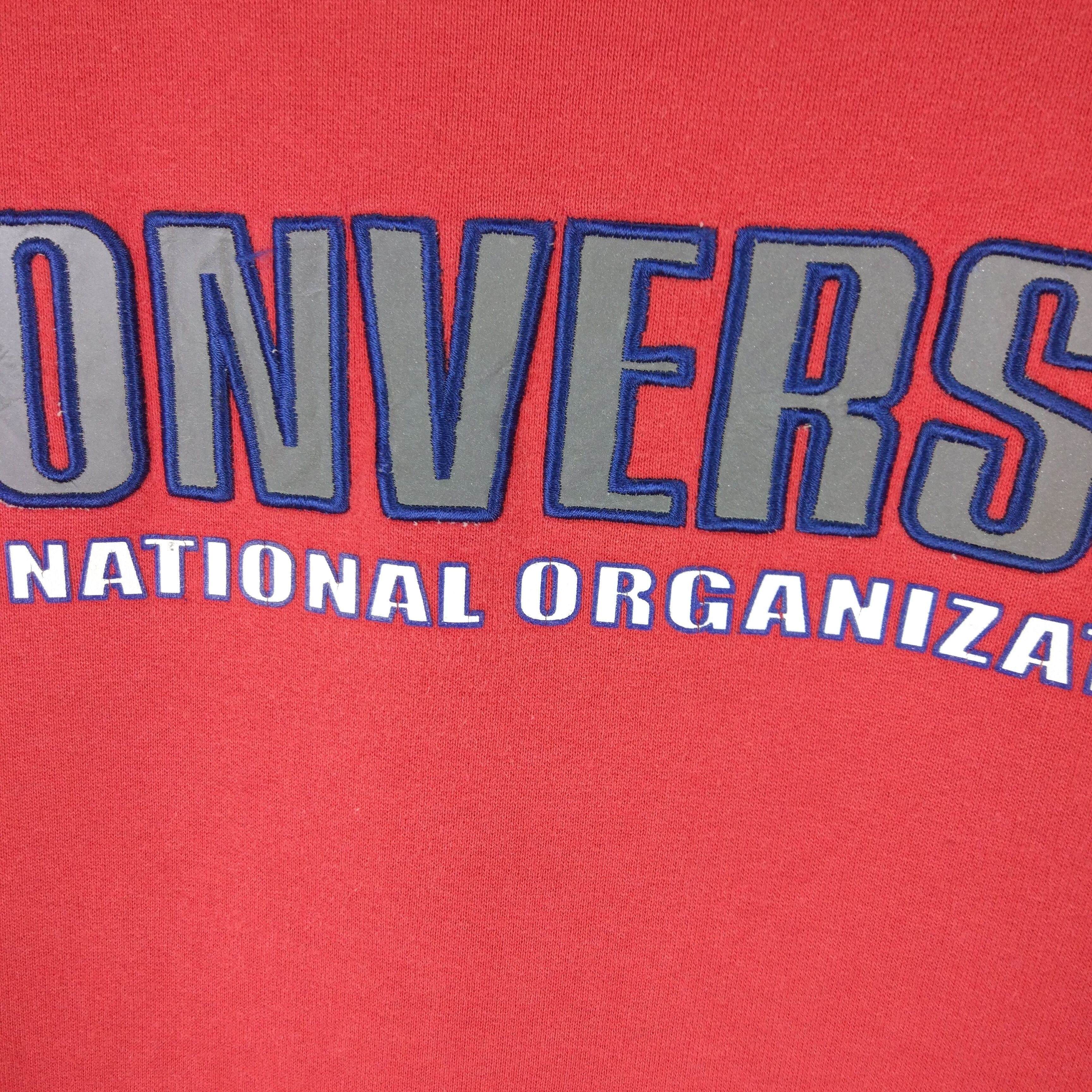 Converse Big Reflective Logo Embroidered Crewneck Pullover Jumper Sweatshirt - 2