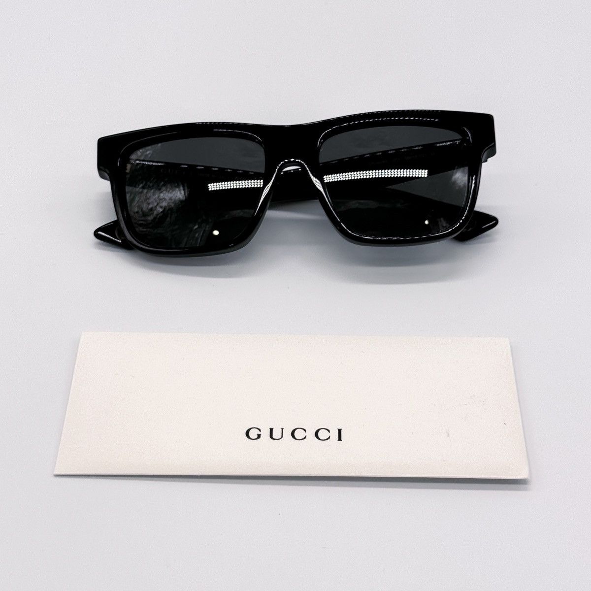 NEW GUCCI GG1618S 001 SQUARE BLACK GREY MEN SUNGLASSES - 11