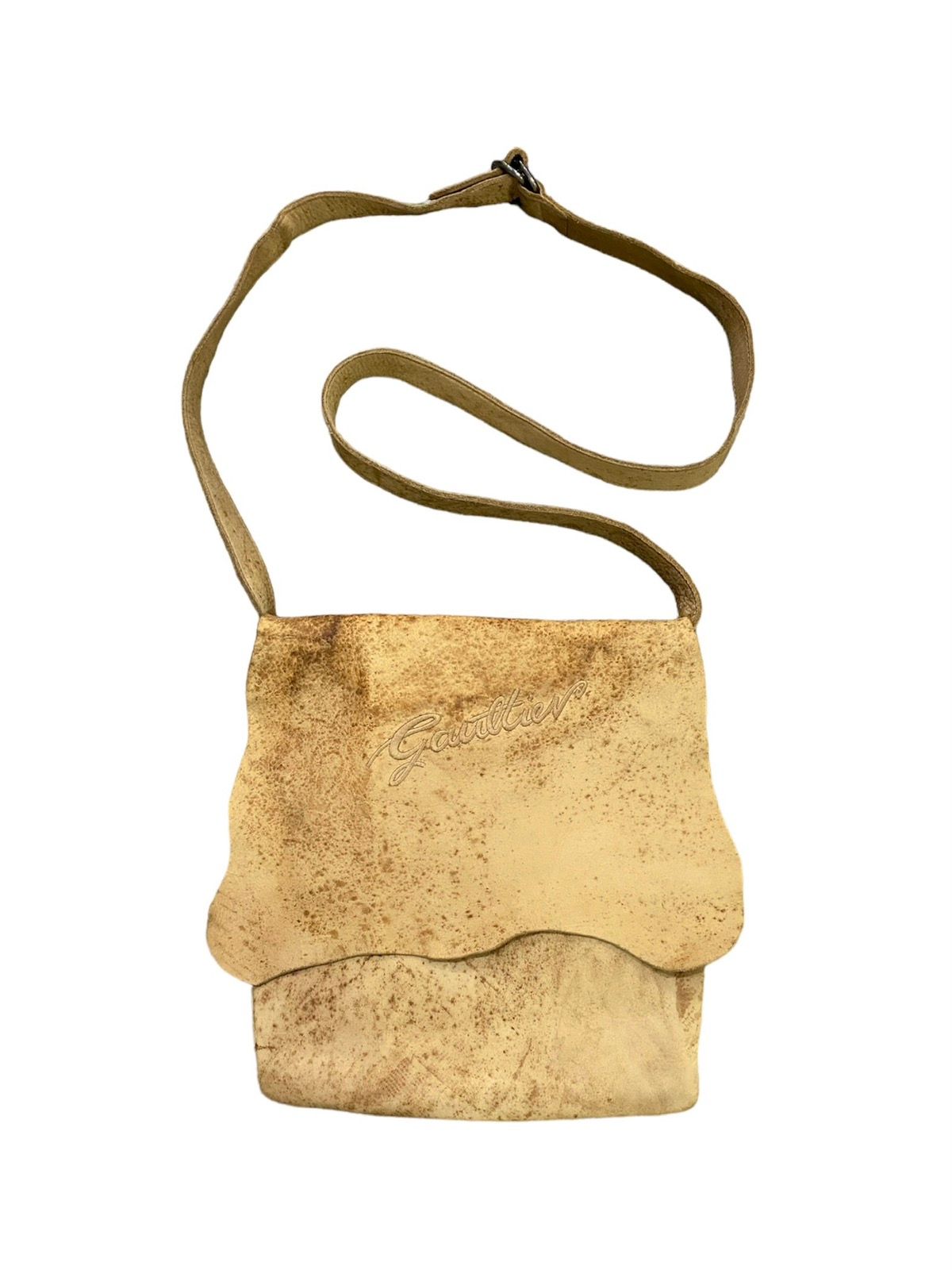 Jean Paul Gaultier Raw Calf Leather Crossbody Bag - 1