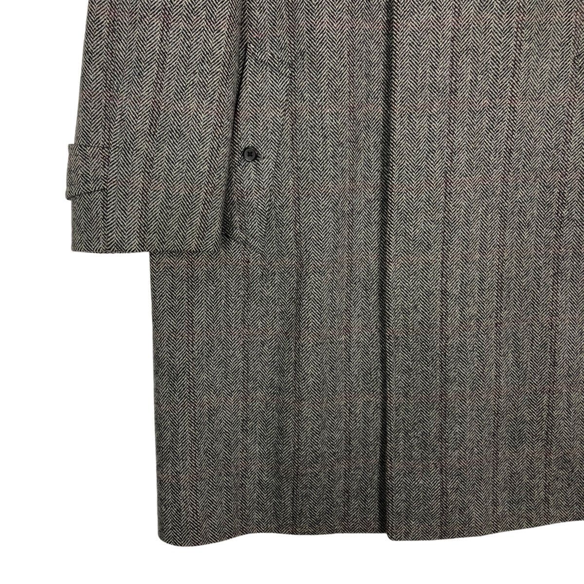 Vintage - 🔥RICH GREY - FLY WOOL LONG JACKET COATS HERRINGBONE - 8