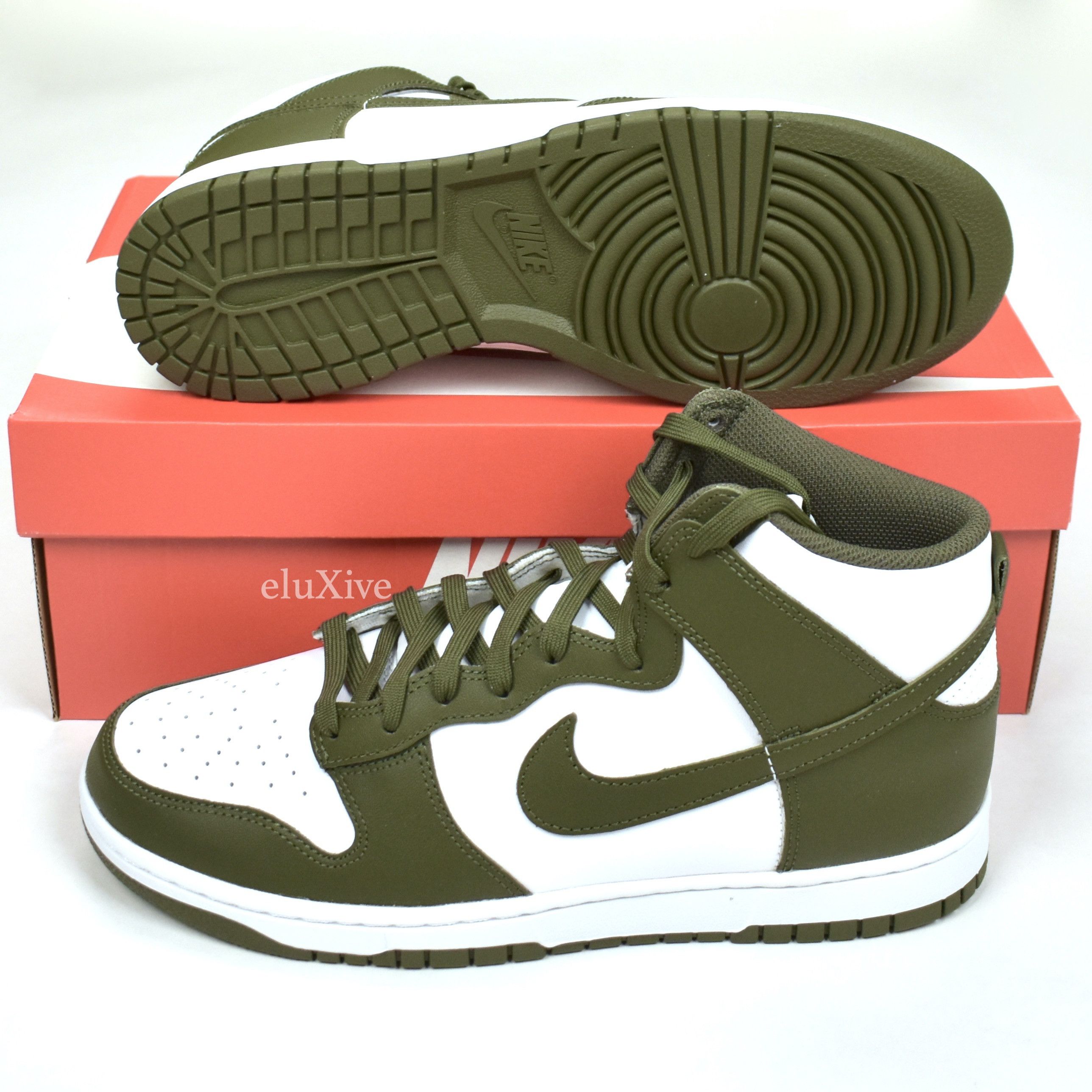 Nike Dunk Hi Retro White Olive Cargo Khaki DS - 2