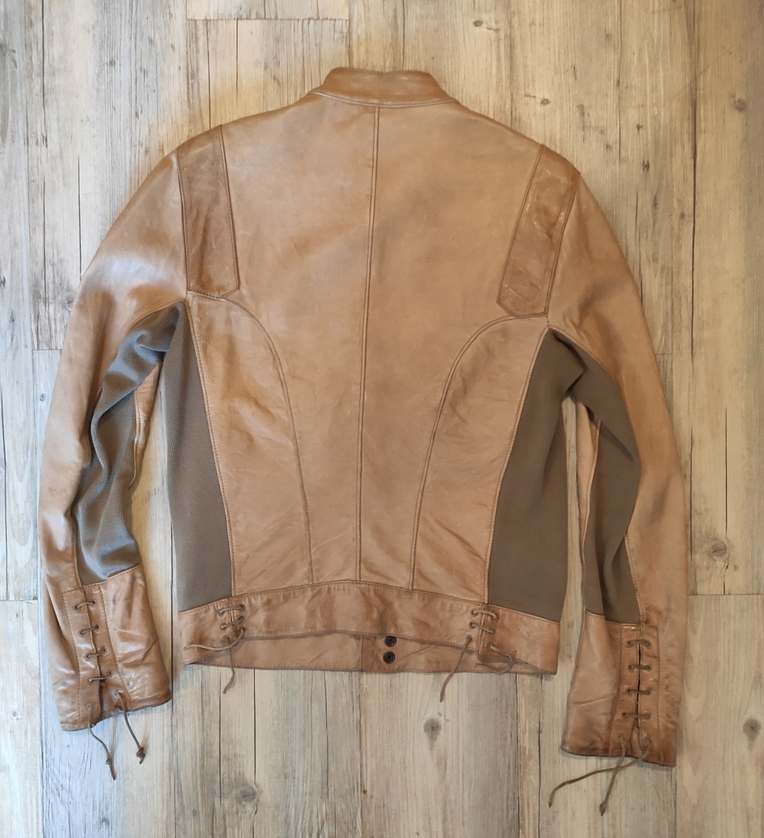Jan & Carlos - GRAIL! Mixed leather cafe racer.Like Dries van Noten - 3