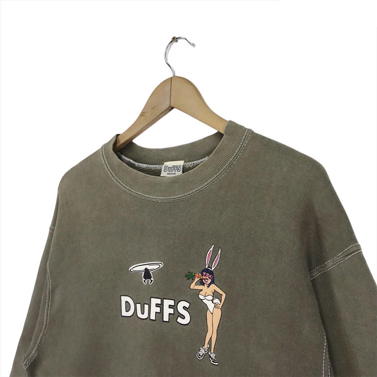 Vintage - 90’s Duffs Skateboard Sexy Bunny Sweatshirt Crewneck - 4