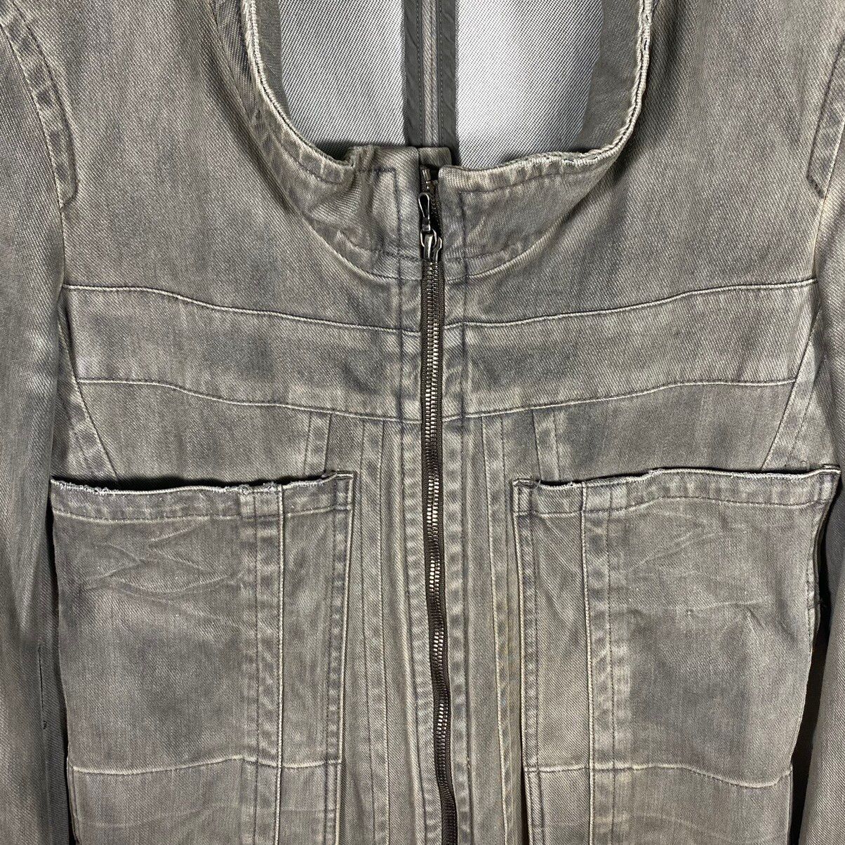 Julius Ss11 Knit Denim Jacket Size 1 (s) Grey Colour - 14