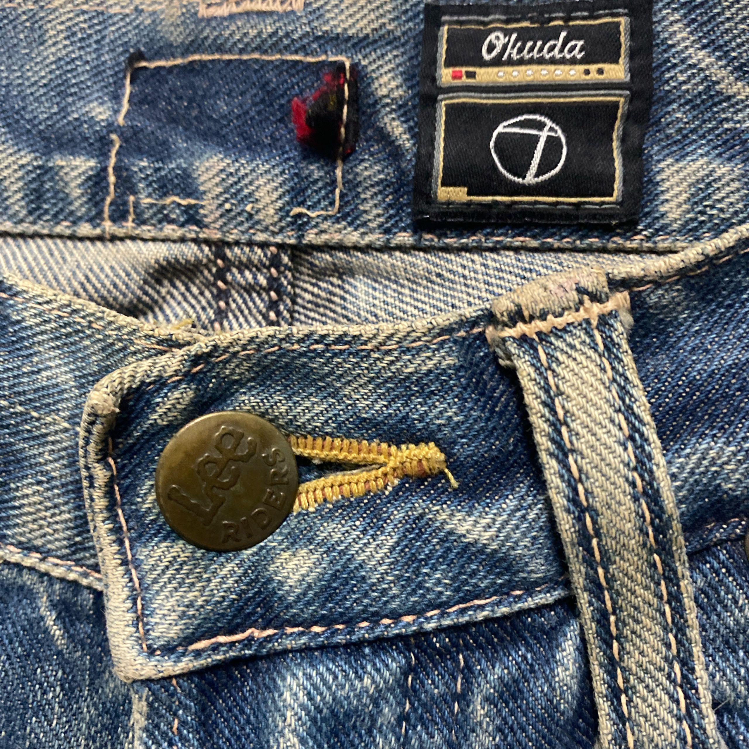 Vintage Lee Selvedge Jeans Distressed  - 5