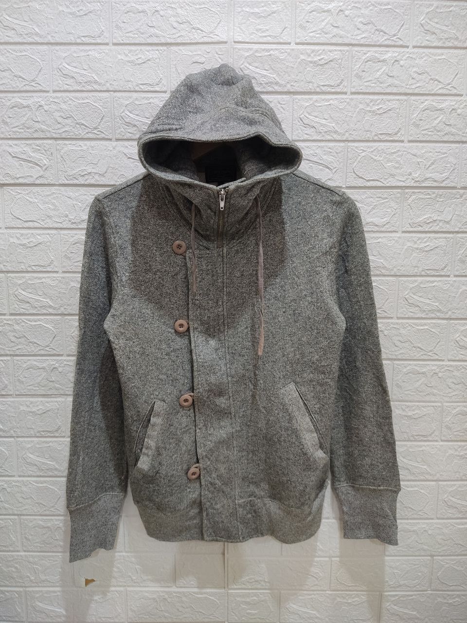 Archival Clothing - Japanese Brand Three Stones Throw Wool Hooded Jacket - 2