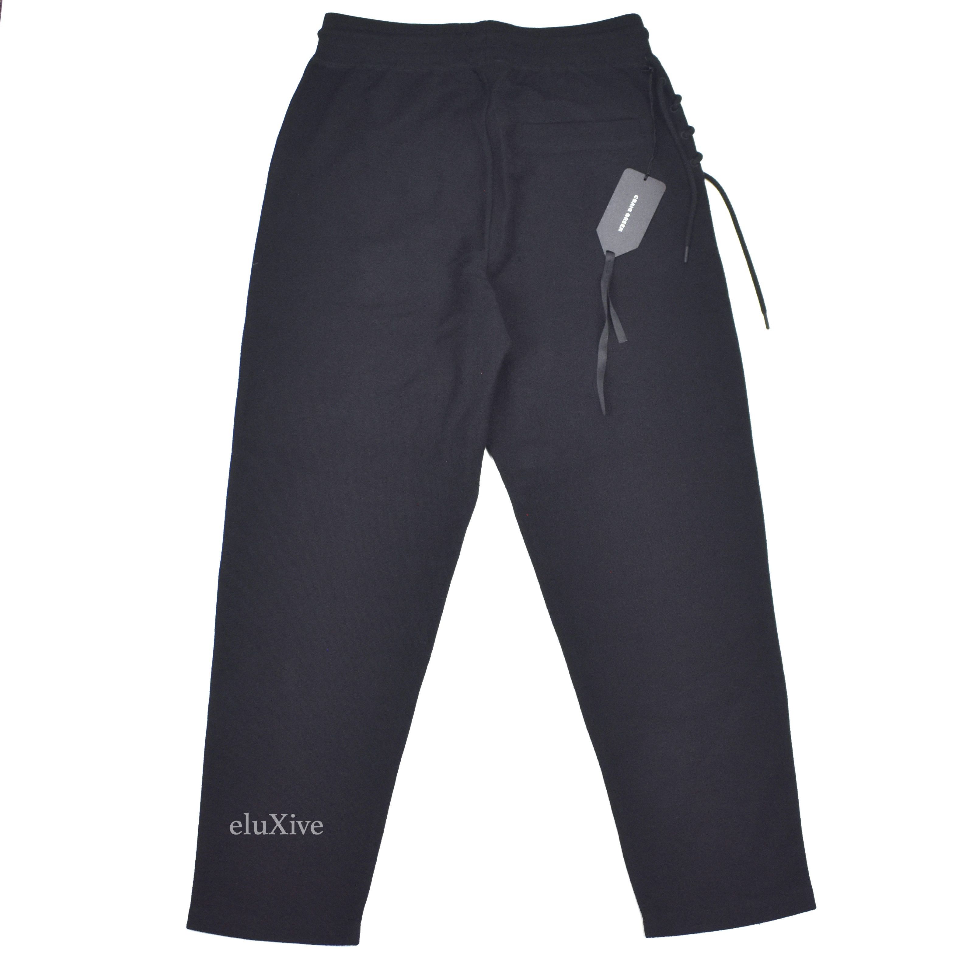 Craig Green Reverse Terry Laced Sweatpants Black - 2