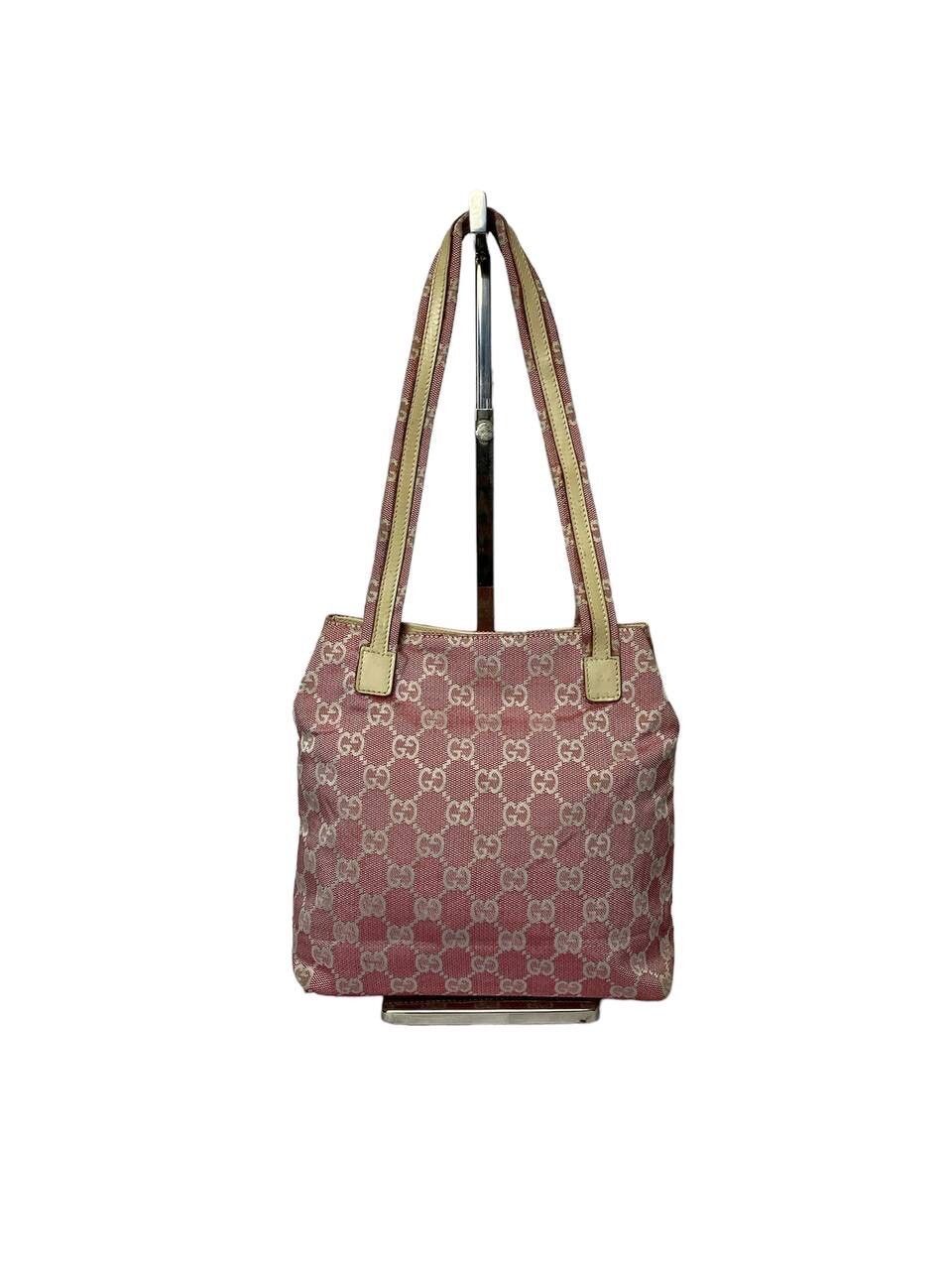 Vtg🔥Authentic Gucci Monogram GG Pink Mini Tote bag - 1