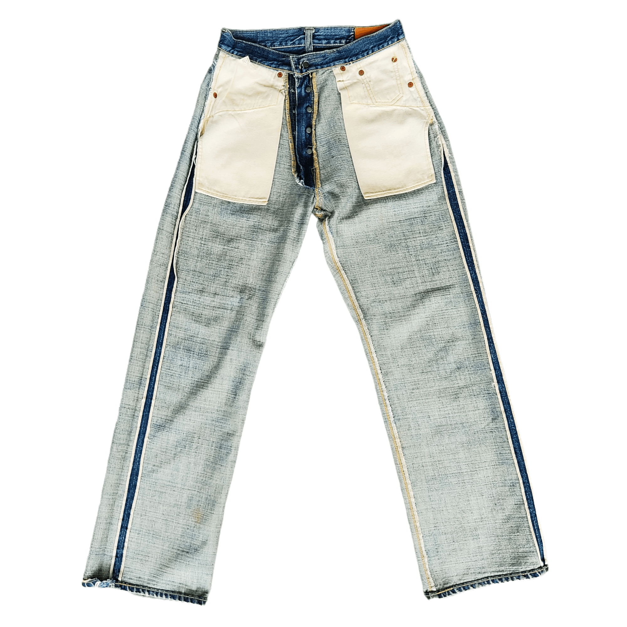 Distressed Denim - Vintage Earth Culture Selvedge Denim Jeans - 6