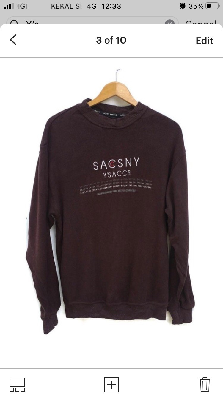 Vintage - Vintage SACSNY Y’SACCS By Yohji Yamamoto Embroided Spellout Sweatshirt - 3