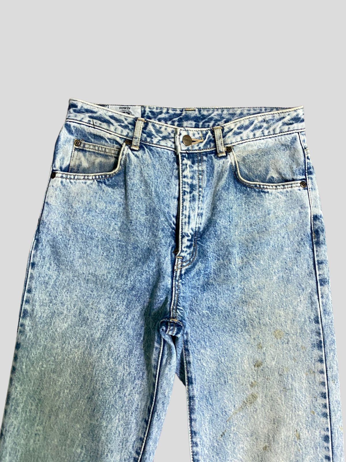 VINTAGE SKINNY EDWIN ACID WASH RUSTY JEANS - 3