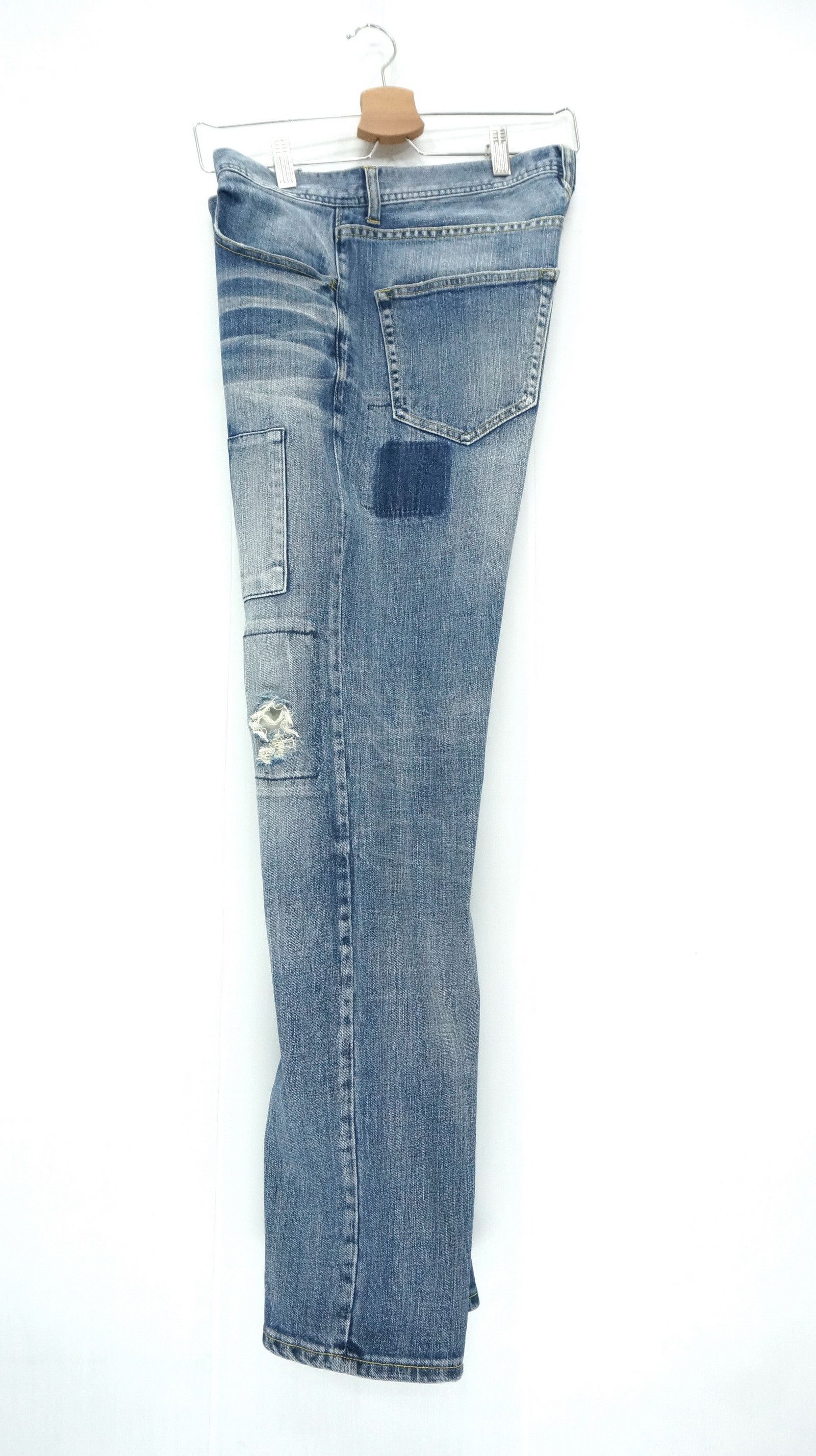 Japanese Brand - Japan FLASH REPORT Distressed Rip Patchwork Jeans - 8