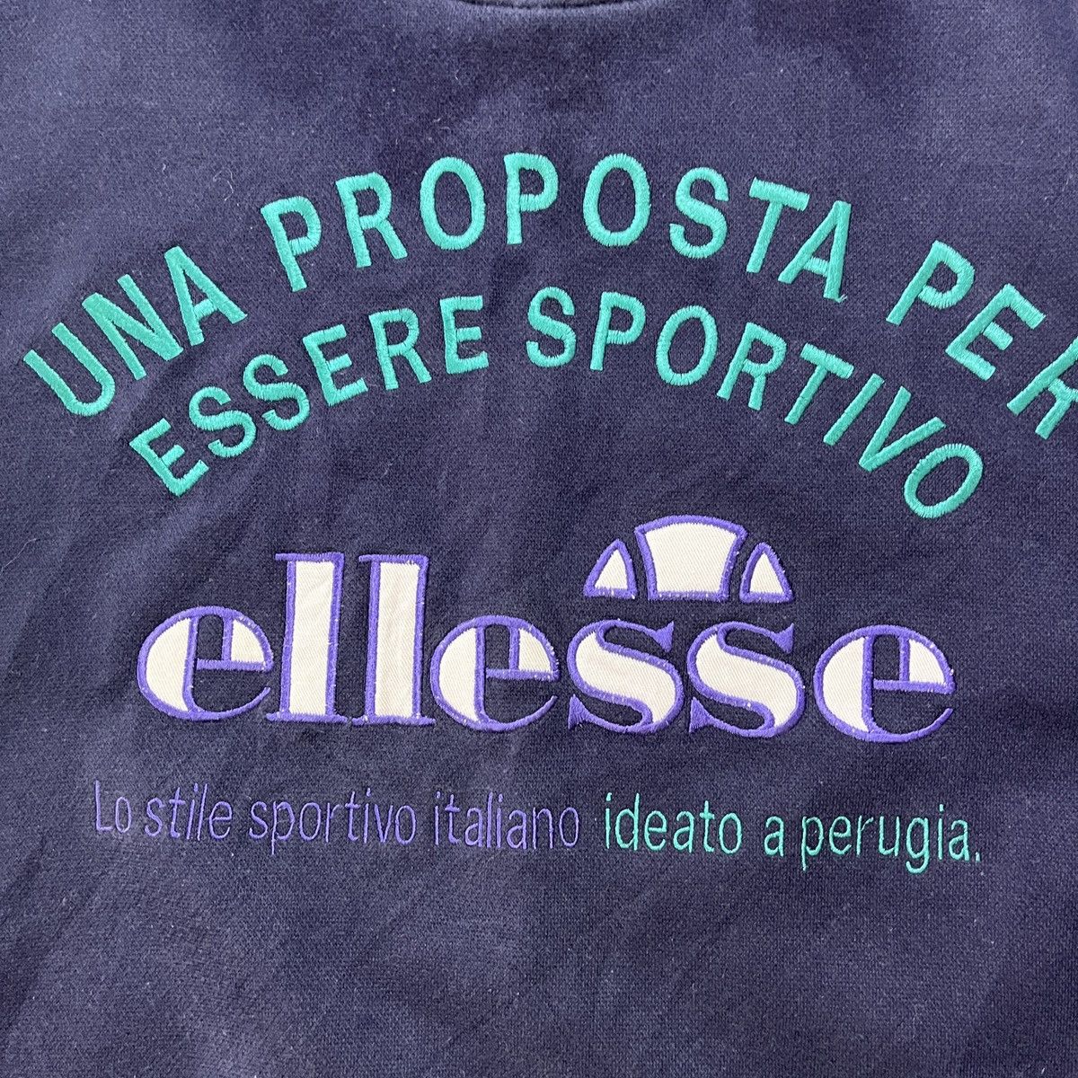 Iconic Ellesse Sweater Big Logo Embroidery Vintage 80s - 8