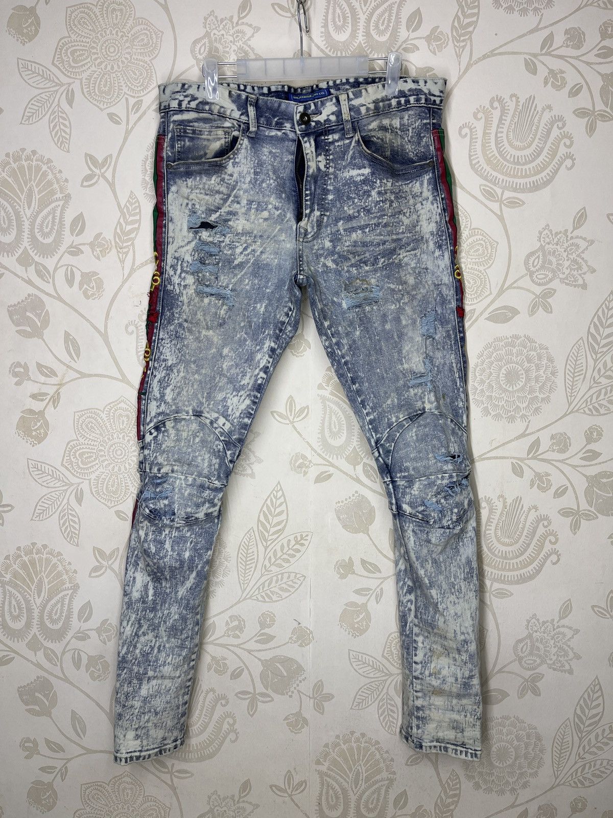 Avant Garde - Acid Wash Distressed SMOKE RISE Denim Jeans Japan - 1