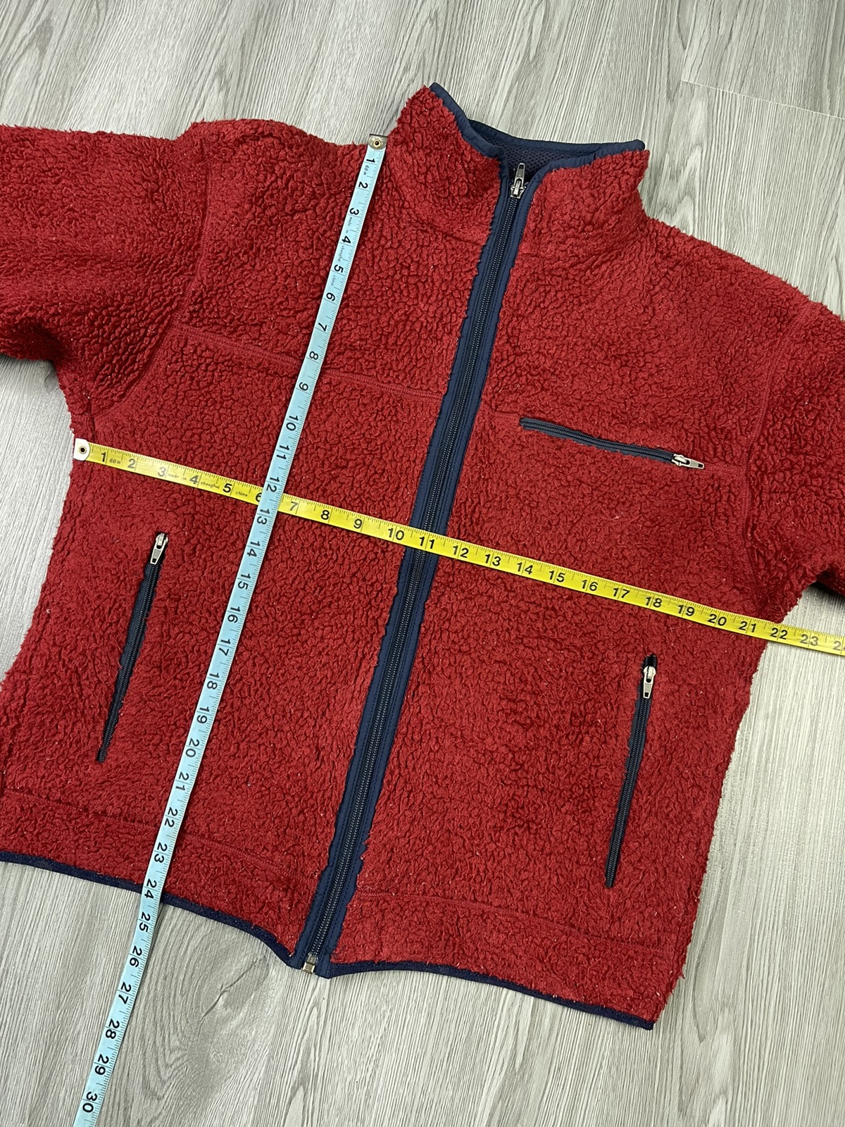 Red maroon The North Face fleece jacket - 9