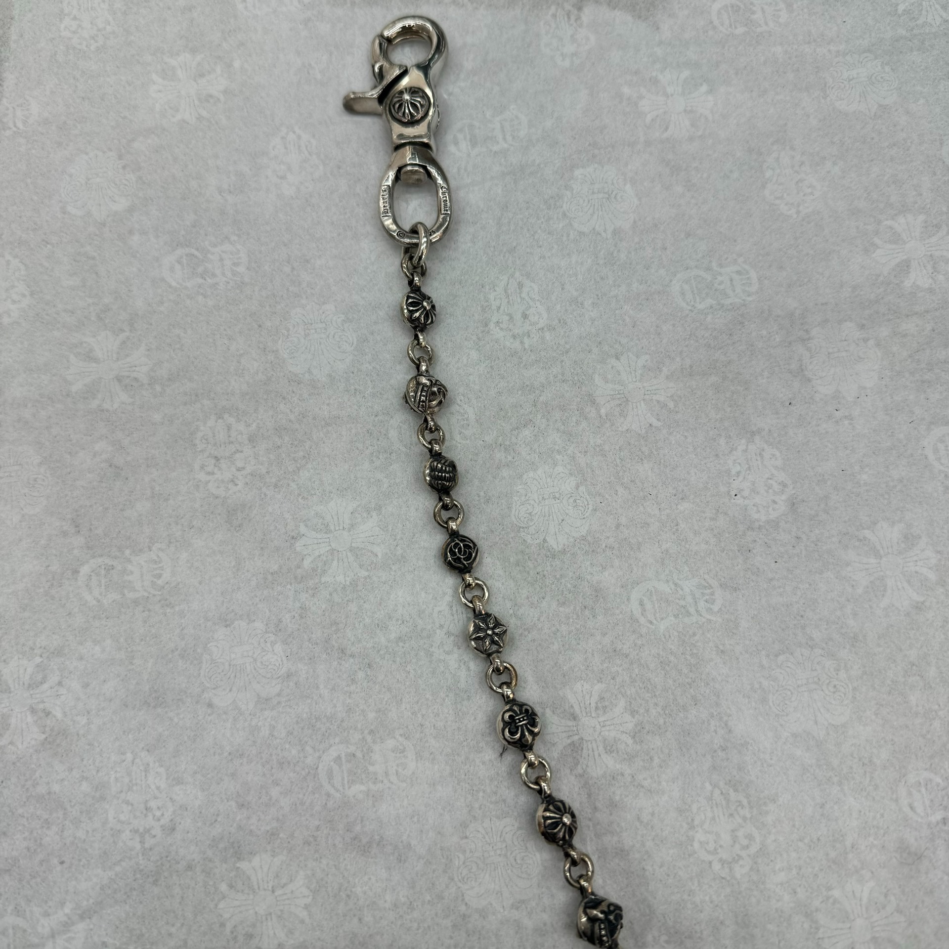Chrome Hearts single lobster buckle multi-element small ball 26-section trouser chain - 7