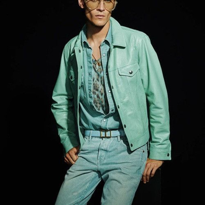 Tom Ford Leather Trucker Jacket in Medium - 1