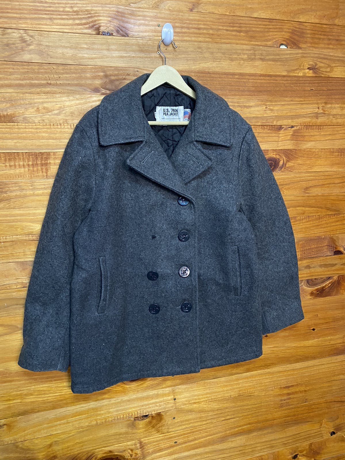 Vintage Schott Wool Pea Coat Jacket Made In Usa - 3