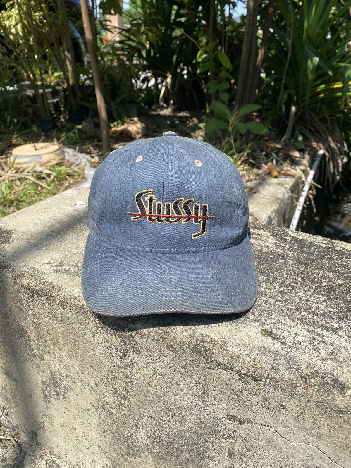 🇺🇸 Vintage 90s Stussy Logo Embroidery Snapback Hat - 1