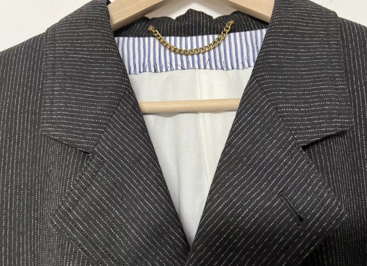 Visvim 17ss ascot morning coat pinstripe striped dress suit - 7