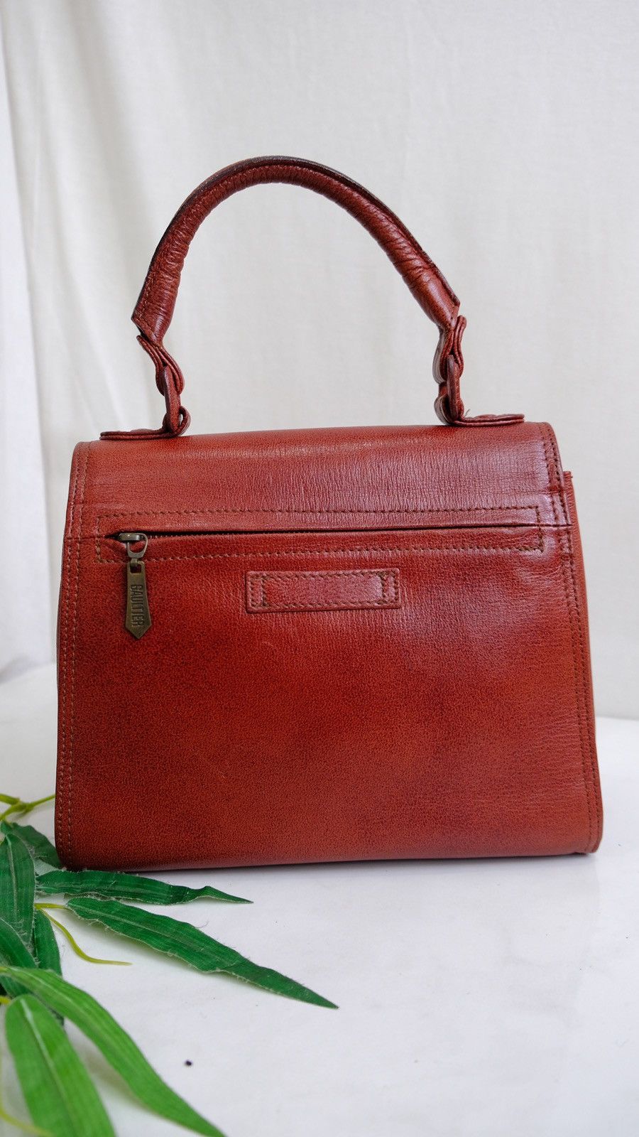 Vintage Jean Paul gualtire marron leather handbag - 2